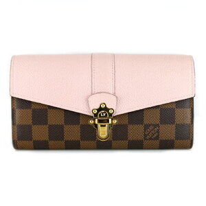 Louis Vuitton Portefeuille Wallet Clapton Damier Magnolia Pink Long Canvas